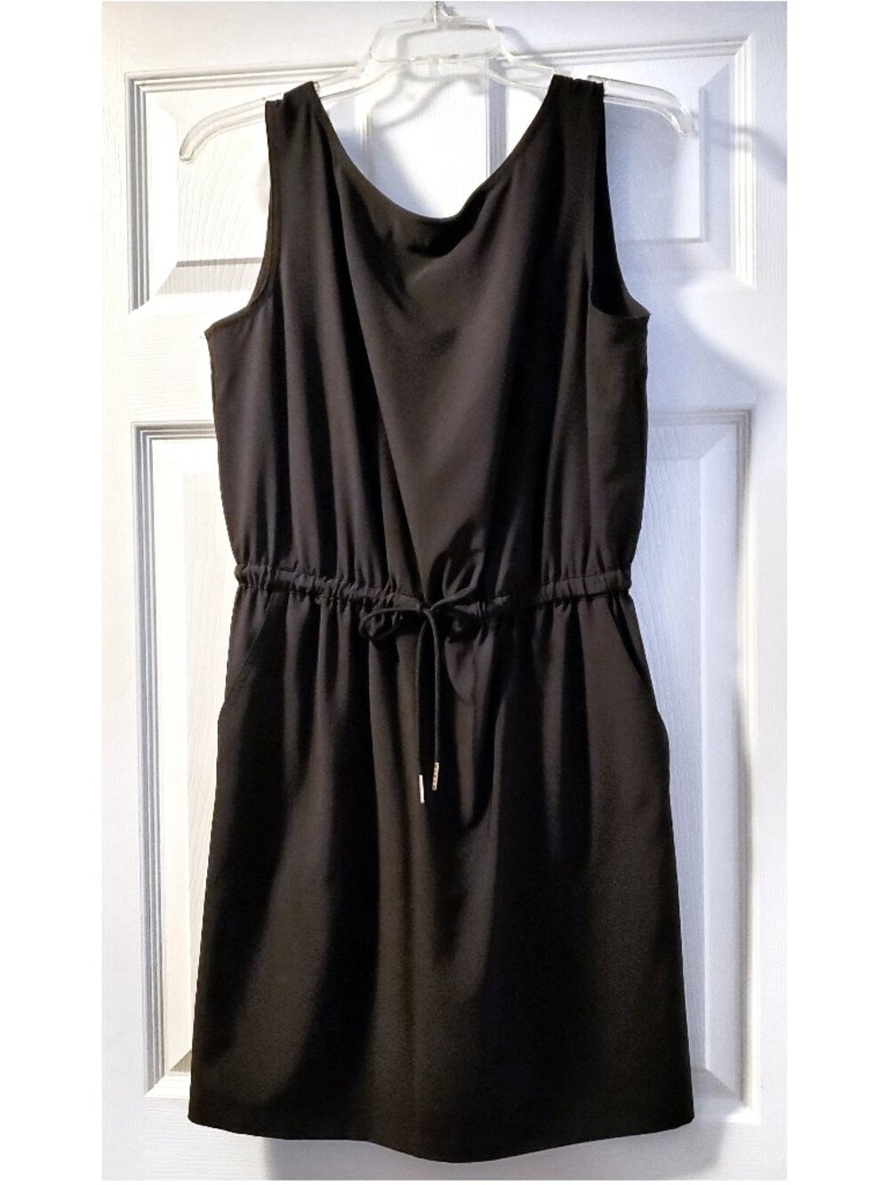 Calvin Klein Commuter Dress Sleeveless Drawstring Black Size 6 NWOT - Picture 4 of 9